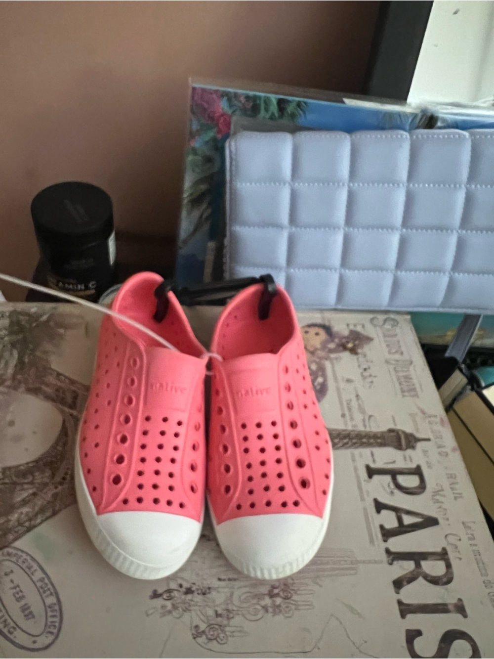 Native Kids Coral Pink Slip-On Water Shoes